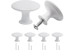 Misuyue Lot de 4 boutons de meubles, ronds, 30 mm, style vintage, avec vis, pour tiroirs, meubles, armoires de cuisine, armoire