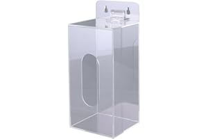 siduytin Caja dispensadora de mascarillas y guantes desechables con tapa, dispensador de guantes acrílicos, organizador de montaje en pared acrílico montado en la pared, A