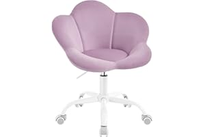 ‎WOLTU WOLTU Kinder Schreibtischstuhl, Schminktisch Stuhl, Bürostuhl, ergonomisch, höhenverstellbar, Samt, für Kinderzimmer, Homeoffice, Hellviolett