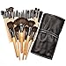 LA HAUTE 32 Pcs Professional Cosmetic Makeup Brush Set Kit with Synthetic Leather Case(Color Black)
