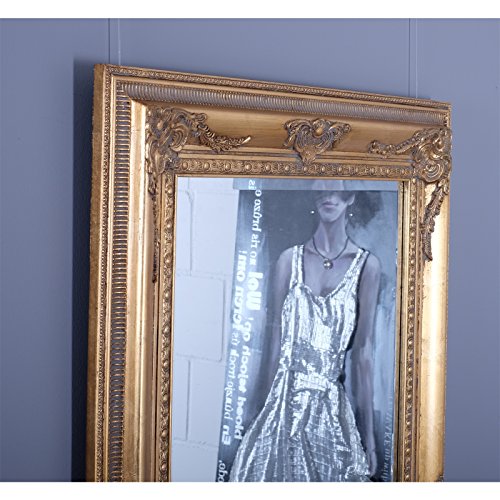 PRUNKVOLLER BAROCK SPIEGEL „CLARA“ 87 x 147 cm antiker Facettenspiegel jugendstil von Xtradefactory gold - 2