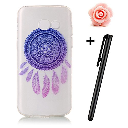 Samsung Galaxy A5(2017) Hülle,Galaxy A5 2017 Schutzhülle,A5 2017 Handyhülle,TOYYM Ultra Dünn Transparent Klar Krystal Silikon Weiche TPU Tasche Cover Case Kreative Karikatur Muster Design für Samsung Galaxy A5 2017,Bumper Gel Backcover Handy Tasche Etui Skin Shell für Galaxy A5 2017 Version/A520-Dreamcatcher