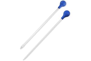 LUTER 2pcs Coral Feeder Long Acrylic Marine Fish Reef Feeding Tube Fish Feeder Long Pipette for Most Aquarium Organisms, Fishes and Corals Feeding
