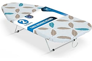 Table À Repasser pour Votre Table - Repassez Facilement ET SÛREMENT sur Votre Table - 70x33 cm - 100% Coton BCI - Idéal pour Les Petits ménages ou en déplacement - Haute QUALITÉ – LaundrySpecialist
