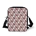 Produktbild LULABE Modern Art,Ellipse Curves Surrounded Focal Points Mathematical Education Modern Motif Decorative,Vermilion White Print Kids Crossbody Messenger Bag Purse