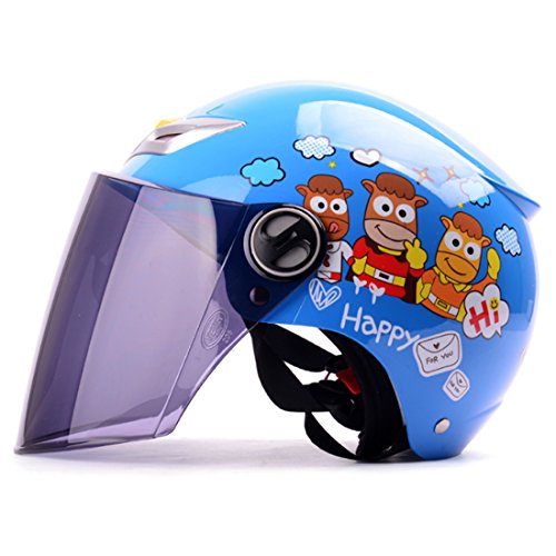 YAHAMA Casco Integral Niños Casco Protector Facial para Moto Casco Infantil – Casco Infantil, 48 – 54 cm, Color 1, tamaño 27x24x19cm