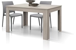 PAZZO DESIGN Tavolo Allungabile Blandine, Olmo Perla, Nobilitato Melaminico, Cucina, Sala Da Pranzo, Soggiorno, Made in Italy, 120 x 80 x 77 cm - id_1872