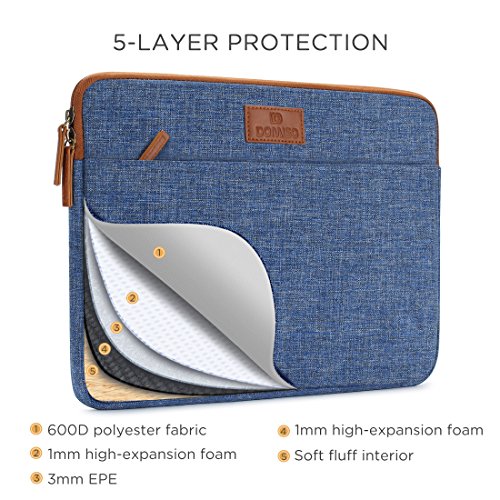 DOMISO 13 - 13 3 Zoll Laptoph  lle H  lle Tasche Sleeve Case Etui Notebook Schutzh  lle Canvas-Gewebe f  r 13  MacBook Air   13 5  Microsoft Surface B