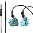 Concept Kart 7Hz x Crinacle Zero 2 in Ear Monitor Earphone, Updated 10mm Dynamic Driver IEM, Wired Earbuds, Gaming Earbuds, with OFC IEM Cable for Musician (Blue, Mic)