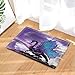 Produktbild cdhbh Mittelalter Fantasy Thema Purple Dragon Bad Teppiche rutschhemmend Fußmatte Boden Eingänge Innen vorne Fußmatte Kinder Badematte 39,9 x 59,9 cm Badezimmer Zubehör