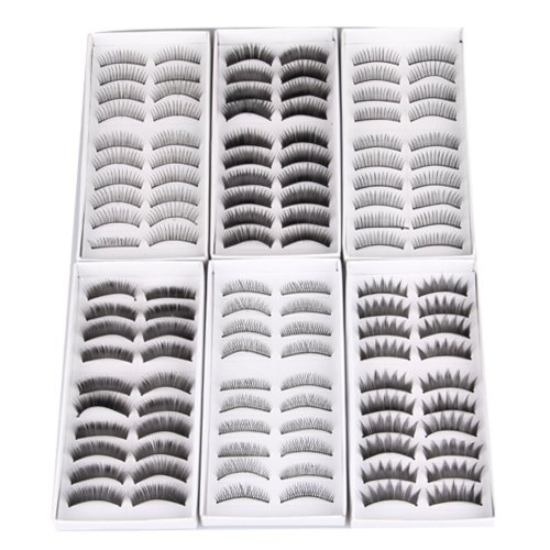 60X Falsche Künstliche False Unechte Wimpern Eyelash