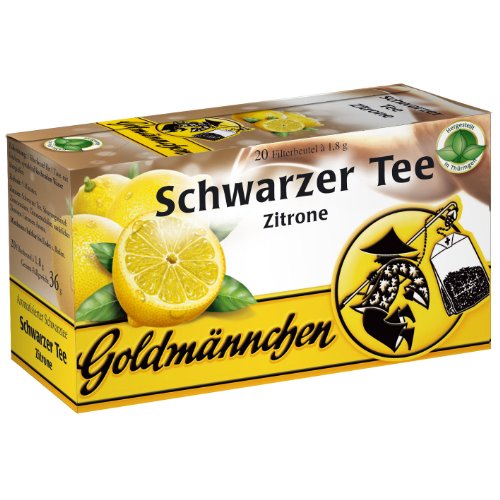 Preisvergleich Produktbild Goldmännchen Schwarzer Tee Zitrone, Schwarztee, 20 Teebeutel