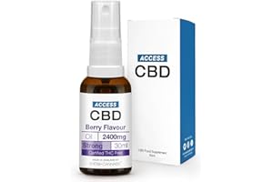 ACCESS CBD Oil 2400 mg | Vegan | Joint Pain Relief | Health Sleep Anxiety| Free from THC Oil | Mct Oil | Cbd Drops | Extra Strong Strength Cbd Spray | Berry Flavour | 30ml