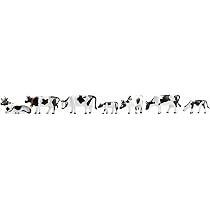 Figurines Modélisme - 7 Vaches Noir Et Blanc - Échelle HO ? - Pour Maquettes De Train, Dioramas - À Partir De 14 Ans