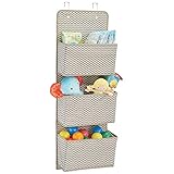 MEDIDAS PRÁCTICAS: estos organizadores de ropa tienen dimensiones de 33,0 cm x 11,4 cm x 91,4 cm, y pueden colocarse sobre cualquier puerta, con amplio espacio en sus tres bolsillos.