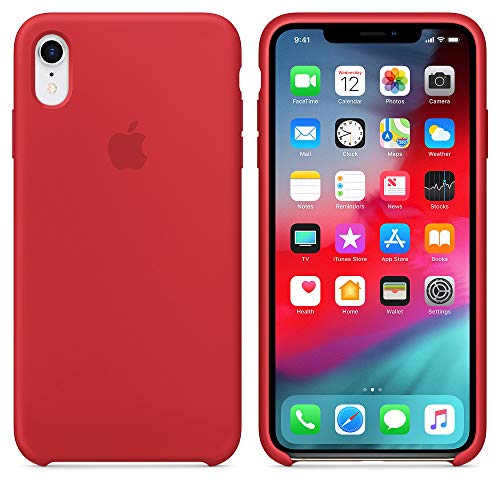 AIWE-ES Funda para iPhone XR 6.1" Funda Silicona Líquida con Protección contra Caídas Anti-Rasguño para iPhone XR (iPhone XR 6.1", Rojo)
