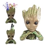 Macetero hombre árbol, portalápices: 15 cm (altura) x 8 cm (diámetro).
