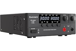 Labornetzteil, Jesverty Labornetzteil DC Regelbar Netzgerät(30V, 30A) mit hochpräzisem 4-stelligem LED-Display, 5 V/2 A USB-Port-Testleitungsausgang, grobe und feine Einstellungen SPS-3030H