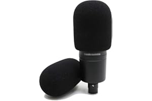 YOUSHARES 2er-Pack AT2020 Popschutz - Große Mikrofon Pop-Filter Windschutz für Audio Technica AT2020 und andere große Mikrofone Mikrofonschutz Schaumstoff (Schwarz)