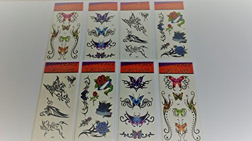 Temporary Tattoos Girls Party Bag Fillers Ladies Pamper Bag Fillers 8 x Sheets