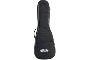 Kala Bolsa de concierto para ukelele soprano con ribete gris y logotipo