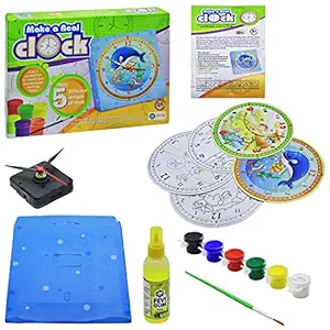 Ekta Paint and Make a Real Clock Toys Game Kids Educational DIY Kit School Project