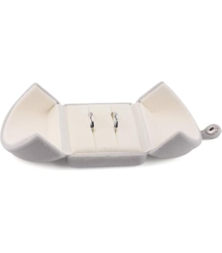 Boîte à Bijoux ISuperb En Flanelle - Pour Bague, Boucles D'Oreilles - 6.5x6x5 Cm - Coffret Cadeau Haut De Gamme