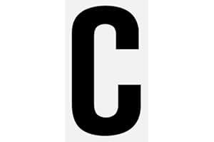 WICHELHAUS schwarze, selbstklebende Buchstaben und Ziffern 12cm seewasserfest, für Innen und Außen, Hausnummer, Bootskennzeichnung uvm. (C)