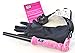Original Yogi Pink Zebra Stripe Hair Curling Wand Tongs Free Heat Resistant Glove