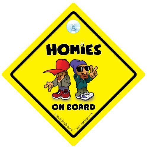 Homies On Board Car sign, Homies Car Sign, Car Sign, Bumper Sticker, Baby on Board, Driving Sign, Automobile Sign, Vehicle Sign, Baby on Board Sign, baby on board, Decal, Car Sticker, Bumper Sticker, Rap, Hip Hop, RnB, Rapper Sign, DJ, Funny Car Sign
