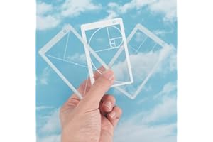 DELORIGIN 3pcs Golden Ratio View Finder 3 Styles Photo Composition Tool Fibonacci Viewer Photography Artist Viewfinder Rule of Thirds Composition Tool for Photography Painting Sketching Drawing