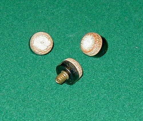12MM Screw-on Billiard Cue Tips - Leather (Set of 6) by Billiards