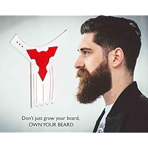 The BEARD NINJA - Beard Shaping Tool Template. Clear Shaper Guide for Lineup & Edging. Transparent Stencil Styling… - Image 3
