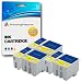 Produktbild 6 Tintenpatronen kompatibel zu Epson T050 T052 für Epson Stylus Colour 400 440 460 500 580 600 600Q 640 660 670 C20 C20SX C20UX C40 C40SX C40UX - Schwarz/Color, hohe Kapazität