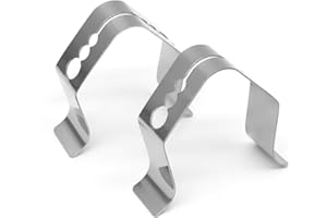 UESDU BBQ Thermometer Probe Bracket, 2PCS Meat Thermometers BBQ Clip, for Smoker Grill Oven Ambient Probe Holder Thermometer Grill Clip Universal Accessories