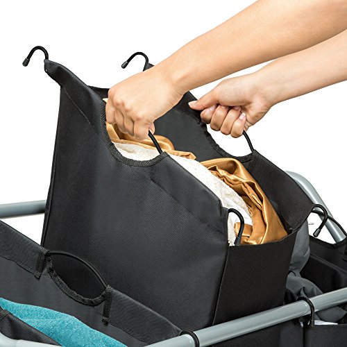 TecTake Wäschesortierer Wäschebox Wäschekorb Wäschesammler 4 Fächer Schwarz - 3