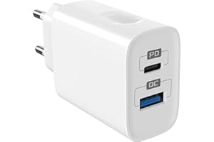 ilikable Szybka Ładowarka 20W z Podwójnym Gniazdem USB-C + USB-A – Do iPhone 16/15/14/14 Pro/14 Pro Max/14 Plus/13/12/11/XS/XR/X/SE, Samsung i Więcej