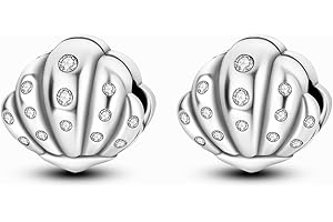 Hapour Clip Distanziatore Charm per Bracciale Clip Lock Stopper Bead Distanziatore DIY Fit Bracciale Serpente Europeo Apribile 925 Sterling Silver Beads Gioielli Regalo per le Donne Ragazze