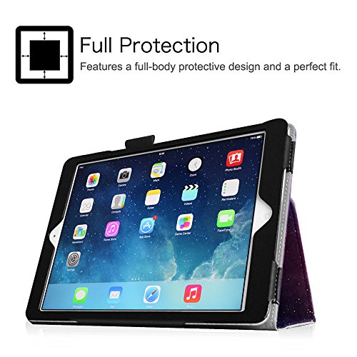 Fintie Apple iPad mini 1 / 2 / 3 Hülle – Slim Fit Foilo Kunstleder Schutzhülle Tasche Etui Case Smart Cover mit Auto Schlaf / Wach, Standfunktion für iPad mini 3 / 2 / 1 (iPad Mini 3/2/1 – Folio, Z- Die Galaxie) - 5