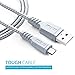 1m long Nylon Braided Original Mivi Tough Micro USB Cable with charging speeds up to 2.4Amps for Samsung, Lenovo, Lumia, OnePlus, Xiaomi, HTC, LG, Nexus, Motorola Moto G, ASUS, Coolpad, Sony, Micromax, Honor, Intex, Meizu, Karbonn and all other mobile devices and Tablets (Silver) RS.399.00