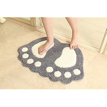 Blue 40 X 60 Cm Shanna Non Slip Bath Mat Bathroom Shower Rugs Area Rugs Carpet Cute Big Feet Absorbent Doormat Floor Mat Living Room Sofa Cushion Foot Pad Rug By Bath