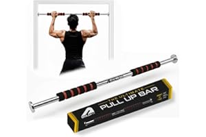 Boldfit Pull Up Bars For Home Workout -Chin Up Bar Gym Accessories for Men Door Way Adjustable Hanging Rod Without Screw, Anti-skid Grip, Strength Training Exercise Bar