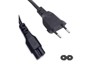 CHILDMORY Câble de Charge pour Cordon d'alimentation Secteur 2 M Compatible pour PS5 PS4 PS3 PS2 Xbox One S/X