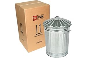 GARD N TOOL GardNTool Small Medium Large Extra Large Galvanised Steel Metal Dustbin Kitchen House Garden Storage Unit Bin ([60L Metal Bin])