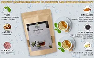 SUPPLE foods Ayush Herbal Kadha - Immunity Booster Instant Tea Mix with Tulsi and Herbs, 100g Each (Pack of 3) - No Preservatives, Sugar Free - Healthy Drink Mix