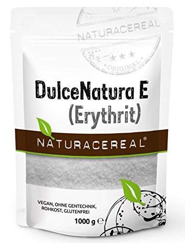 NATURACEREAL DulceNatura E (Eritritol), 1.000 g - | Excelente alternativa natural al azúcar | Edulcorante LIBRE de CALORÍAS | Apto para diabéticos | Alto poder edulcorante |