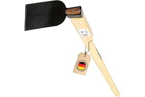 Azada de jardín profesional de acero especial y muy resistente, mango de 135 cm, para suelos blandos y duros de SHW-FIRE