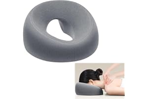 CADOAL Face Down Pillow with Face Hole，Ergonomic Massage Headrest Foam Memory Face Beauty Cushion for Massage, Beauty Salon, Spa, Office, School, Home and Office