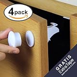 SicurezzaPrima® MagicLock - die unsichtbare Kindersicherung für Schranktür und Schubladen, magnetisches Schrankschloss und Schubladensicherung, 4er Pack