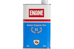 ENGINE - Gin distillé - Origine : Italie - Alcool : 42% - Notes de Citron & Baies de Genévrier - Idéal en cocktail Gin Tonic - 70cl